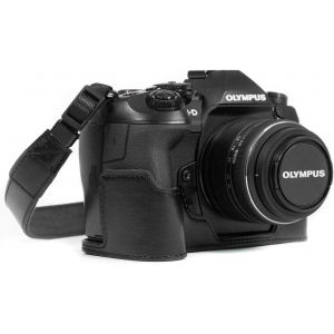 CHECARZHN--NO1-Ever Ready - Demi Étui En Cuir Avec Bandoulière Compatible Avec Olympus Om-D E-M1 Mark Iii, E-M1 Mark Ii - Neuf