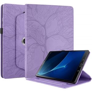 Eryi-Coque Pour Samsung Galaxy Tab A6 2016 10.1 Support Rotatif À 360 Degrés Étui Samsung Tab A 10.1 2016 Pu Cuir Housse De Protection Avec Porte-Crayons Galaxy Tab A6 Sm-T580/Sm-T585 Violet - Neuf