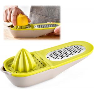 Presse-Agrumes Manuel Pour Citrons Verts Et Oranges. Avec Un Récipient Extra Large, Collectez Le Jus Et Broyez Le Zeste. Gadget De Cuisine Multifonction 2 En 1. - Neuf