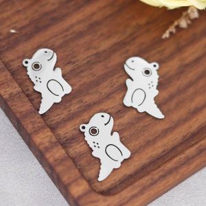 Mini Breloques Animaux En Acier Inoxydable Pour Bricolage, Bracelets À Glands, Bijoux Exécutifs, Pendentif Loup, Renard, Singe, Chameau, Dragon, Lézard, En Vrac, 3 Pièces--Pa1920 - Neuf