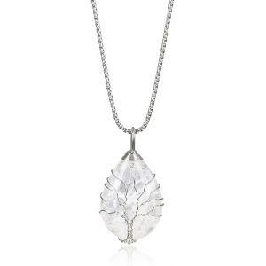 Collier Femme Pendentif Goutte D'eau Pierre - Neuf