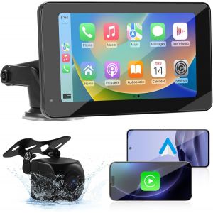 Ecran CarPlay Voiture 7"", &Eacute;cran Android Auto Version 2025 am&eacute;lior&eacute;e, Drive Buddy carplay avec Navigation, Commande vocale, Mirror Link, &eacute;cran Tactile, Lecteur multim&eacute;dia pour Voiture - Neuf