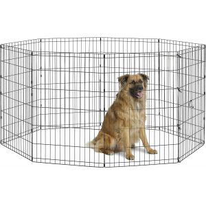 B550-24 Cage D'exercice Et Parc Pour Chien Sans Porte ; 60,96 Cm X 60,96 Cm ; Rev&ecirc;tement De Finition Noir - Neuf