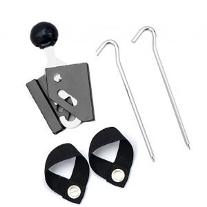 Ensemble De De A Coudre De Support De Tente Reglable En Alliage D'aluminium, Accessoires De Camping En Plein Air, 6 Mm, Noir - Neuf