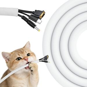 MEVRONISSHOP-3m Gaine Cable, 9.5 mm Souple Gaine C&acirc;ble Tress&eacute;e, Cache Fil Electrique, Protege Cable Management pour Automobiles/TV/PC/USB/Audio/Vid&eacute;o - Neuf