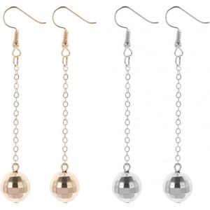 Boucles D'oreilles Boule Disco Pour Femmes - Boucles D'oreilles Années 70 Accessoires De Déguisement Femme - Neuf