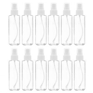 Paquet de 12 flacons transparents à brume fine 120 ml (4 oz) avec bouchon pompe,petits flacons vides réutilisables et rechargeables - Neuf