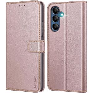 JGD-Coque pour Samsung Galaxy A15 4G/5G, [Housse en Cuir PU Premium] [Etui &agrave; Rabat] [Pochette de Portefeuille], &Eacute;tui de Protection pour Samsung Galaxy A15 4G/5G - Or Rose - Neuf