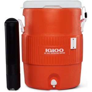Ulteronixshop-IGLOO Conteneur de boissons 10, jerrican, -37,9 litres - distributeur d'eau avec porte-gobelet, distributeur de gobelets pour le sport, le travail et les loisirs - Neuf