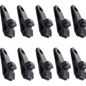 Lot De 10 Pinces Pour Bâche, Pour Tente, Auvent, Pour Camping, Activités De Plein Air, Noir - Neuf