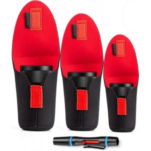 &Eacute;tui d'objectif pour Canon Nikon Sony DSLR Camera Lens 3-Pack - Neuf