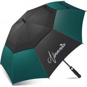 Parapluie De Golf Grande Taille - 62/68 Inch Parapluie Golf Automatique Ouverture Parapluie Grand Et Coupe-Vent Double Canopée Pour Homme Femme - Neuf
