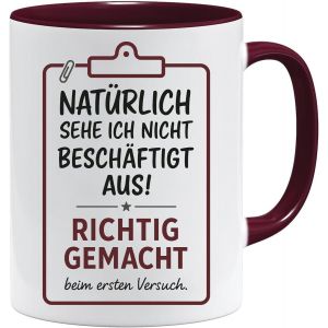 Eryi-Tasse Avec Inscription En Allemand « Bien Sûr, Je Ne Suis Pas Occupé » ¿ Gobelet/Mug Comme Cadeau Amusant/Cadeaux Drôles Et Originaux/Tasse À Café À Thé - Neuf