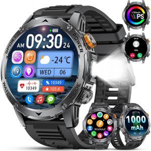 Smart Watch Homme Avec 1000 Mah(50+Ultralange Standby Zeit), 1.75"" Hd Amoled Montre Connectée Avec Appel Bluetooth/110+ Sportifs/Sommeil,Etanche Ip68 Smart Watch, Ios Android 2025 - Neuf