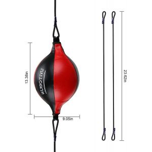 Balle De Vitesse Universelle &Agrave; Double Extr&eacute;mit&eacute; En Cuir Pour Boxe Mma, Muay Thai, Sac De Sable D'entra&icirc;nement Au Plafond - Neuf