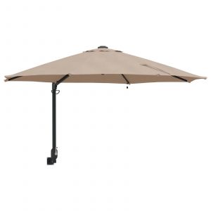 Parasol De Jardin Inclinable Moderne Design &Eacute;pur&eacute; 248 X 248 X 148 Cm En Polyester Taupe Helloshop26 02_0058645 - Neuf