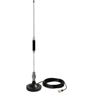 Antennes CB CB de 71,1 cm pour int&eacute;rieur et ext&eacute;rieur - Fixation magn&eacute;tique - 27 MHz - pour Pr&eacute;sident Midland Cobra Uniden (1 Ensemble Complet) - Neuf
