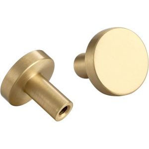 8 Morceaux de Boutons de Porte, Ronde en Laiton Seul Trou de la Poignée, Vintage pour Commode, Armoire, Meubles, meuble de rangement, avec des Vis et un Tournevis - 20 * 23 mm - Neuf