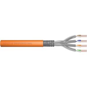 25 m Cat 7 C&acirc;ble r&eacute;seau-S-FTP (PiMF) Simplex-BauPVO Dca-LSZH Sans halog&egrave;ne-1200 MHz Cuivre AWG 23/1-Compatible PoE+-C&acirc;ble LAN C&acirc;ble de pose C&acirc;ble Ethernet-Orange - Neuf