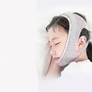 Bandage Anti-Bouche Ouverte Pour Enfants, Ceinture Correctrice De Respiration Buccale (Rose), Rose - Neuf