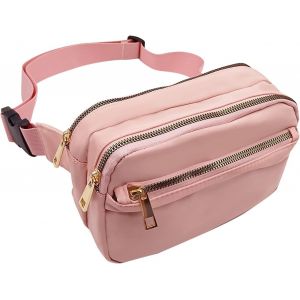 SJZG-Sac Banane Chic - Sacoche Banane Noir Sac Banane Femme Homme Sac Ceinture Chic R&eacute;glable Avec 3 Poches Pour Randonn&eacute;e Voyages En Plein Air - Neuf