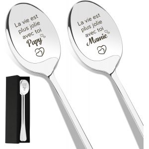 Kalanka-Cadeau Mamie Cuillere A Cafe Cadeau Pour Mamie Cadeau Papy Anniversaire Cadeau Anniversaire Mamie Cadeau Fete Des Grand Pere Cadeau Grand Mere Original Cadeau Fete Des Grand Mere Cadeau Mamie - Neuf