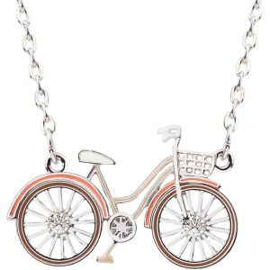 Kal-Émail Alliage Vélo Collier Vélo Pendentif Chaîne De Bijoux Uniques Cadeaux Pour Les Femme Filles Dames - Neuf