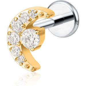 Nbgcm-18g Piercing Tragus, Médical Titane Lèvre Piercing Faible Sensibilité Spirale Piercing Oreille, Goujon Labret Avec 6mm 8mm 10mm Tige Pour Nombril Langue Sourcil Lèvre Septum Nez. - Neuf