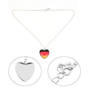 Collier En Cuivre Pour Homme Et Femme Avec Pendentif En Forme De Cour En Alliage Representant Le Drapeau National De La Coupe Du Monde (Allemagne) - Neuf