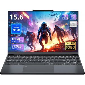 ChenQuanSarl-Ordinateur Portable Twin Lake-N150 (Quad Core 3,6 Ghz), 16 Go De Ram Ddr4 512 Go De Ssd, Pc Portable Écran Ips Fhd 15.6 Pouces, Clavier Rétroéclairé, Usb 3.0, Mini Hdmi, Wi-Fi 5, Win11 L - Neuf
