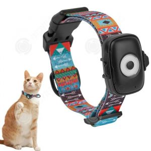 INN Collier gps 4G avec lumi&egrave;res LED color&eacute;es GPS BDS traqueur d'animaux traceur gps pour animaux localisateur pour chats et chiens - Neuf