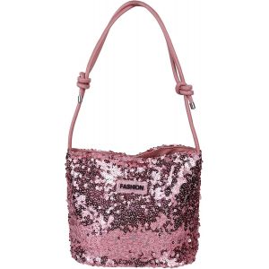 TZF-Sac &agrave; main &agrave; paillettes pour femme - Brillant - Petit sac &agrave; bandouli&egrave;re - Avec bandouli&egrave;re en cuir - Pour f&ecirc;te, mariage, soir&eacute;e, rendez-vous - Neuf