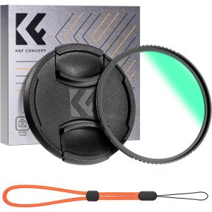 77 mm UV Protection K Series Filter and Lens Cap and Strap for Camera - Neuf