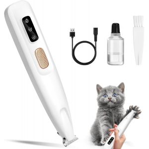 Beihre Dog Paw Clipper,Dog Clipper With Waterproof Led Light,Wireless Trimmer For Dogs,Cats,Eyes,Ears,Face - Neuf