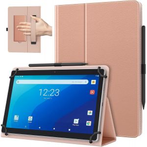 Tianyi-Coque Universel Pour Tablette Androiod De 10,1 Pouces Avec Boucle Pour Stylet, Coque Léger Et Pliable Avec Main Pour Toutes Les Tablettes À Écran Tactile De 9,6 À 11 Pouces, Rose Doré - Neuf