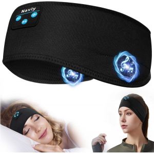 MEVRONISSHOP-Casque de Sommeil, Bandeau de Sport de 10 Heures avec &eacute;couteurs Doux et Confortables avec Haut-parleurs st&eacute;r&eacute;o HD Ultra Fins, Parfait pour l'entra&icirc;nement, la Course, Le Yoga, Les Voyages - Neuf