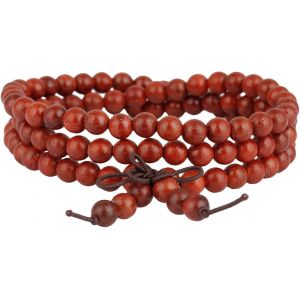 Eryi-Mala Bracelet Perlé Unisexe, Élastique Protection Collier Bouddhiste De 108 Perles En Bois Avec N?ud Chinois 25 - Neuf