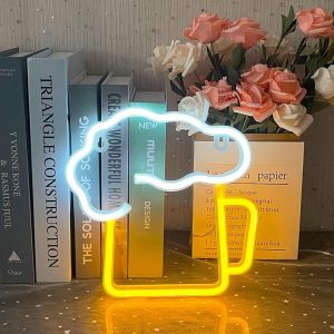 Bière Neon Sign Enseigne Au Néon Jaune Neon Led Déco Bar Enseignes De Bière Au Néon Led Signs Neon Alimenté Par Usb Ou Batterie Pour Bar Club Beach Store Fête D'anniversaire De Noël - Neuf