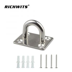 Plaques à ?il en acier inoxydable, kit de quincaillerie robuste pour voile d'ombrage, accessoires de fixation pour balançoire, L x l x H : 30 x 35 x 21 mm (M4) - Neuf