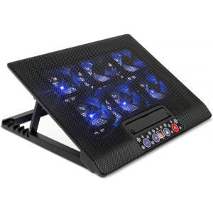 ChenQuanSarl-Coussin De Refroidissement Pour Ordinateur Portable 12-17 Pouces, Refroidisseur Pour Ordinateur Portable Avec 5 Réglables En Hauteur, 2 Ports Usb - Neuf