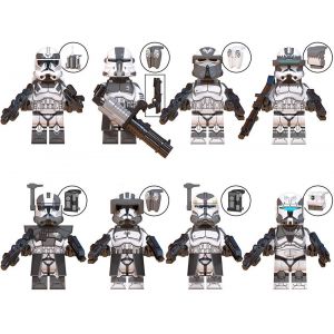 8 pi&egrave;ces star wars mini soldat amovible empire - sergent r&eacute;giment de loup lourd - l&eacute;gion bloc poup&eacute;e jouets pour enfants - Neuf
