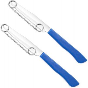 Ensemble De 2 Couteaux De D&eacute;coupe Rapide Avec Ressort Amovible,Couteaux Polyvalents Pour &Eacute;plucher Les Fruits Et L&eacute;gumes,Couteau &Eacute;plucheur En Acier Inoxydable Pour Tomates Et Pommes De Terre,Outil - Neuf