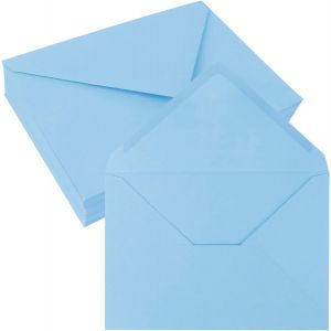 50 Enveloppes C6 108x159 mm,150 g/m&sup2; Taille Lettre,Enveloppes Bleues Auto-Adh&eacute;sives pour Invitation de Mariage,Cartes de V?ux,Baby Shower,Anniversaires,Cartes de Remerciement - Neuf
