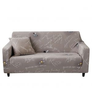 Hjlian Housse De Protection Confortable Pour Canape 3 Places, Motif Lettres, Decoration D'interieur - Neuf