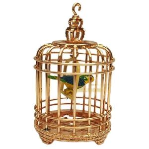 Charmante Mini-Cage À Oiseaux En Or Rose - Parfaite Pour Les Mini-Maisons Et Les Micro-Paysages À L'échelle 1 - 12 - Neuf