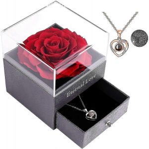Collier De Roses Véritables Préservées Avec Amour En 100 Langues - Neuf
