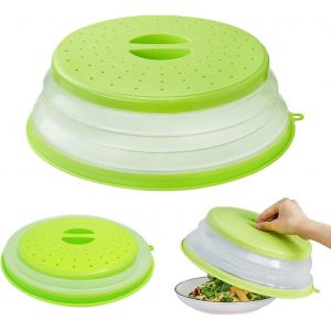 1 Pi&egrave;ces Cloche Micro Onde,Couvercle Pliable Pour Micro-Ondes,Couvercle Anti-&eacute;claboussures Micro-ondes Avec Trou De Vapeur,Couvercle Chauffant Des Aliments Sans BAP Vert - Neuf