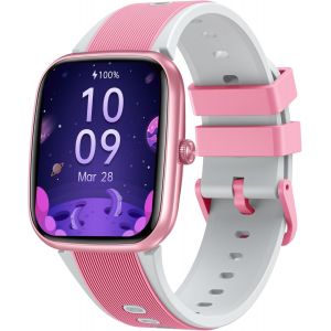 Montre Connect&eacute;e Enfant Fille Garcon:Smart Watch Avec Appel Bluetooth Fitnesstracker Activit&eacute; Bracelet Intelligent Avec Podometre Moniteur Sommeil R&eacute;veil Au Poignet Smartwatch Compatible Android Ios - Neuf