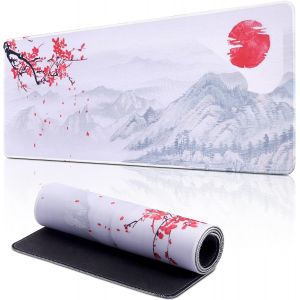 WQD-Tapis de Souris de Jeu, 800 x 300mm XXL Tapis Souris Gaming Grand, Tapis Bureau Antid&eacute;rapant &Eacute;tanche, sous Main Souris &agrave; Bords Cousus pour Gamer, Ordinateur, PC - Neuf