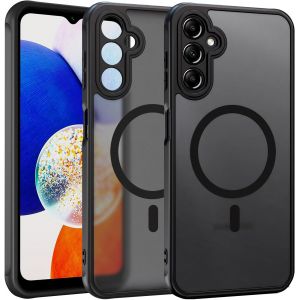 TRAHOO-Coque pour Samsung Galaxy A14 5G / 4G Compatible avec MagSafe, Magn&eacute;tique Housse pour Samsung Galaxy A14 5G / 4G &Eacute;tui Protection d'objectif Anti Rayures Antichoc Case, Noir - Neuf